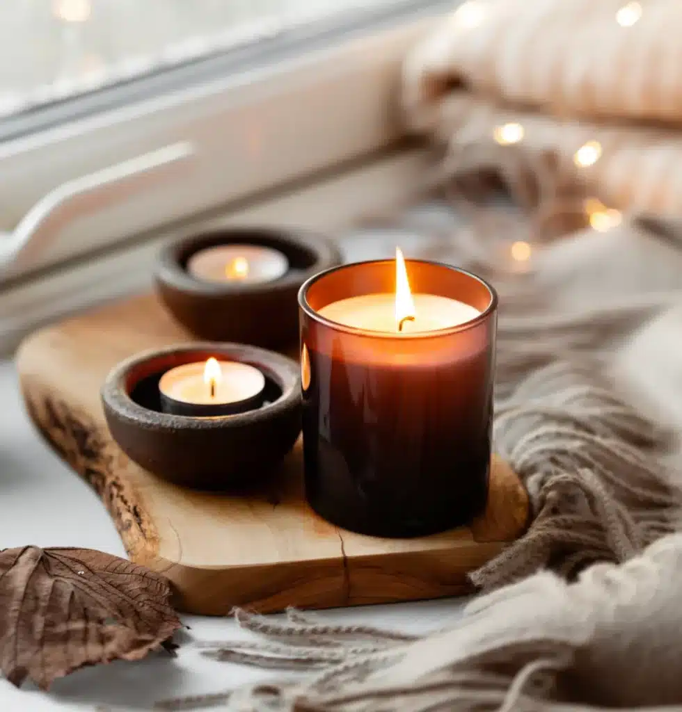 velas de soja con logotipo